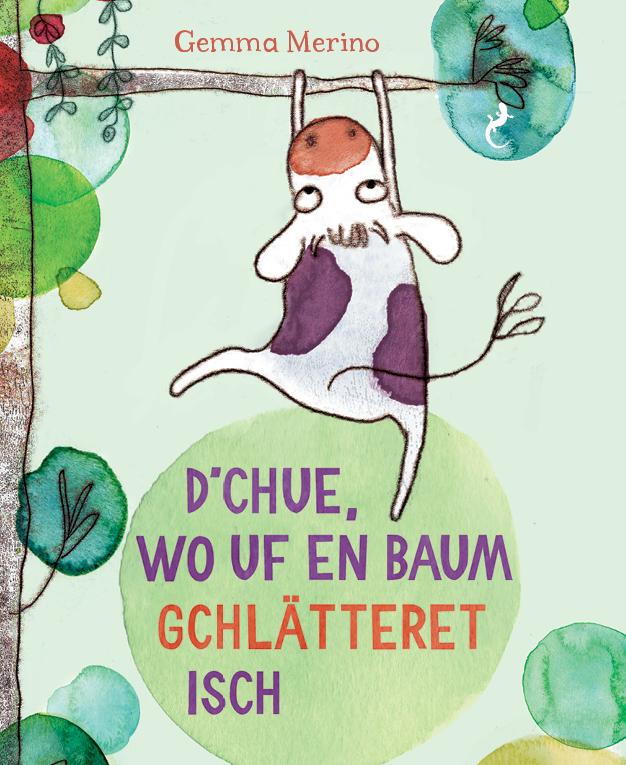 D Chue, wo uf en Baum gchlätteret isch