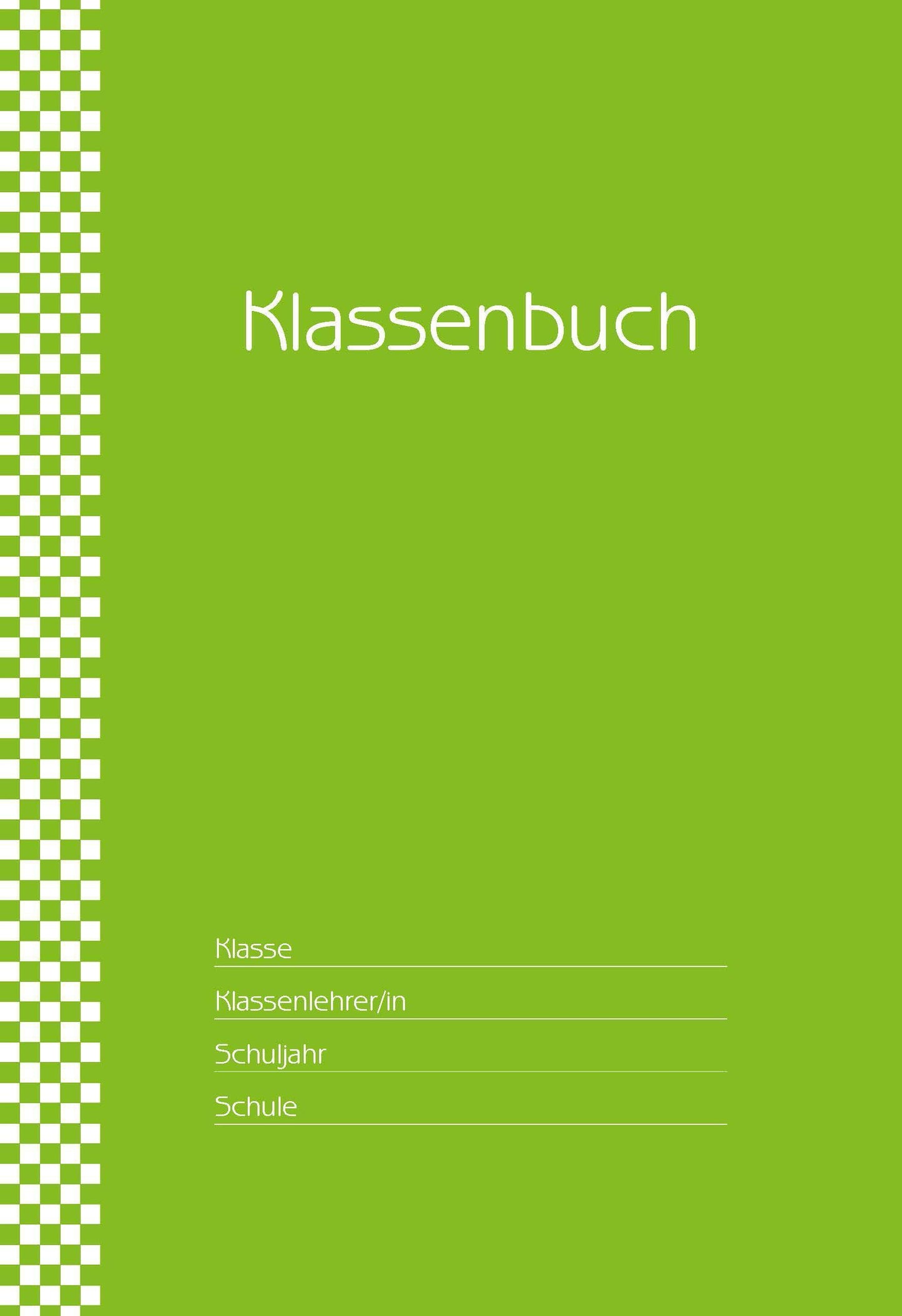 Klassenbuch \"Standard\", Umschlagfarbe: grün