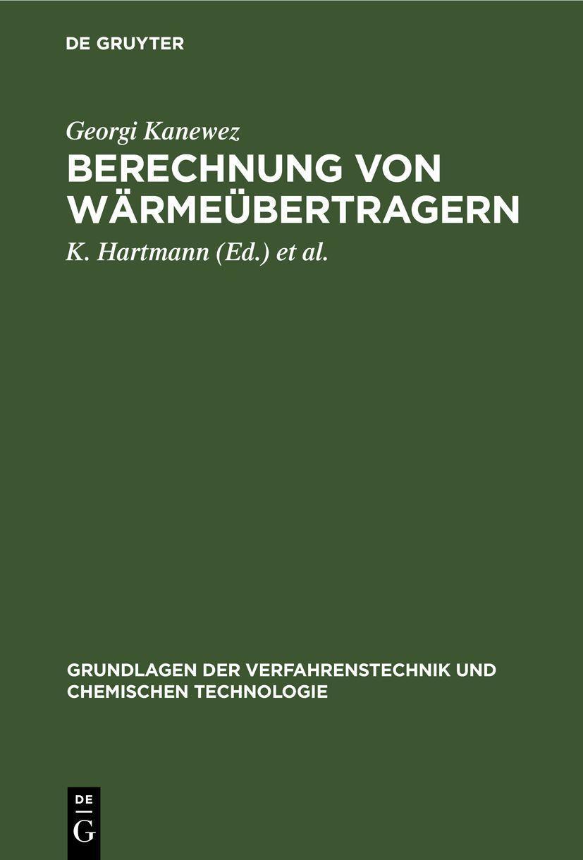 Buchcover: Berechnung von Wärmeübertragern