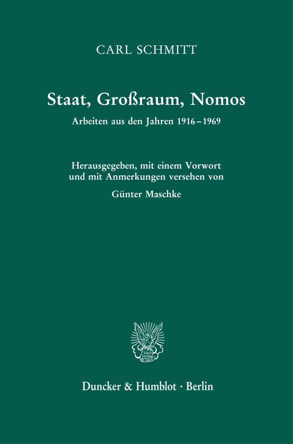 Staat, Großraum, Nomos