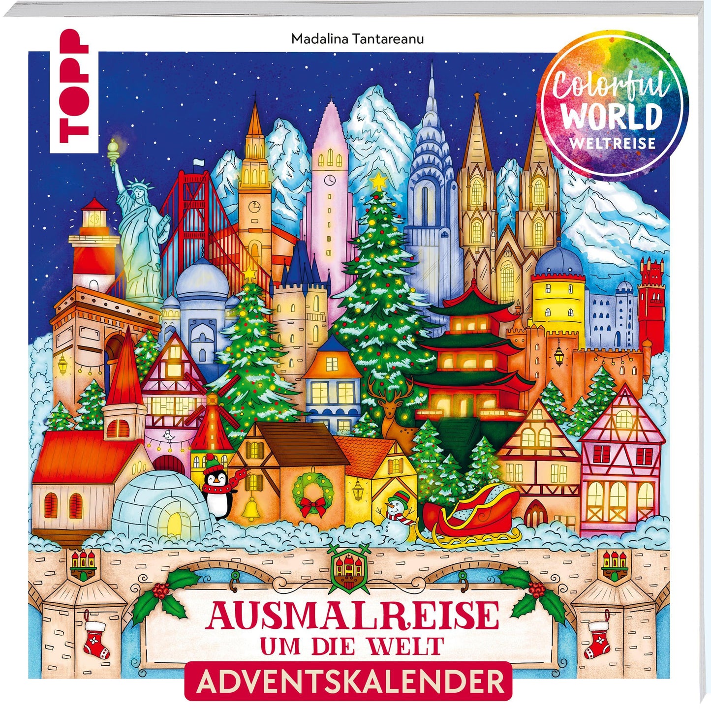 Colorful Christmas Weltreise - Weihnachtliche Ausmalreise um die Welt