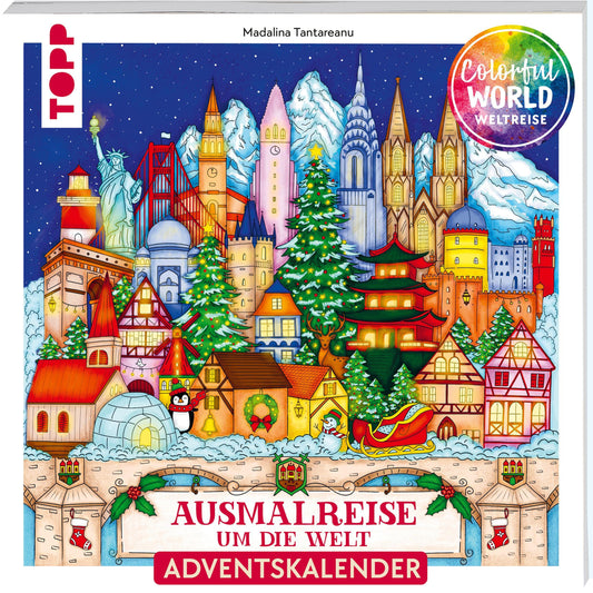 Colorful Christmas Weltreise - Weihnachtliche Ausmalreise um die Welt
