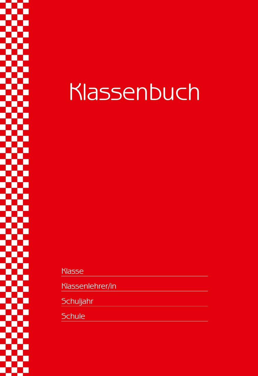 Klassenbuch \"Standard\", Umschlagfarbe: rot