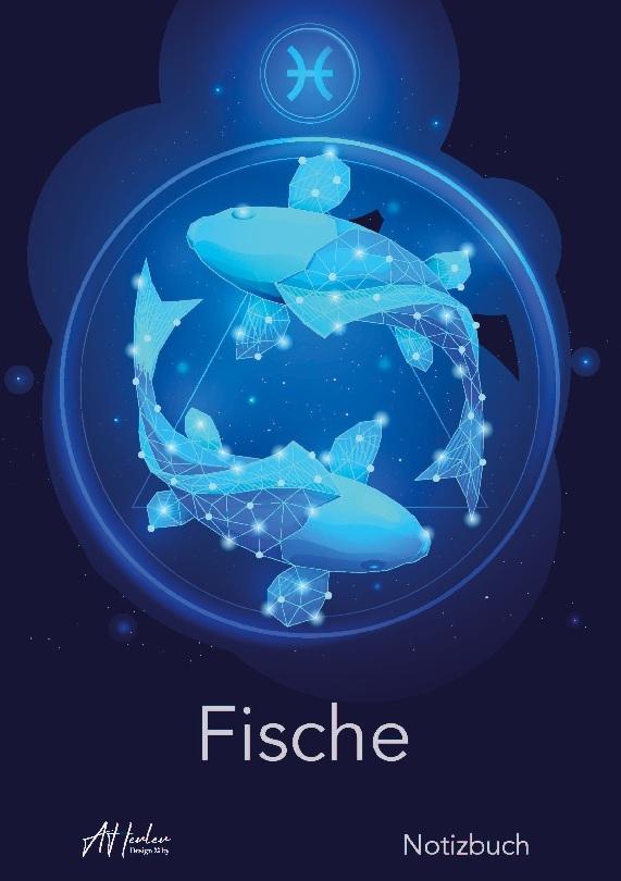 Buchcover: Sternzeichen Fische Notizbuch | Designed by Alfred Herler