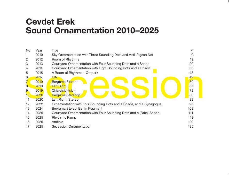 Cevdet Erek. Sound Ornamentation 2010-2025