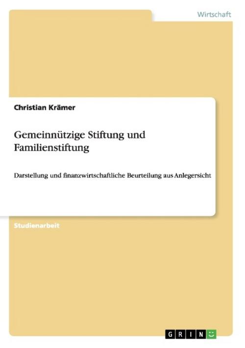 Gemeinnützige Stiftung und Familienstiftung