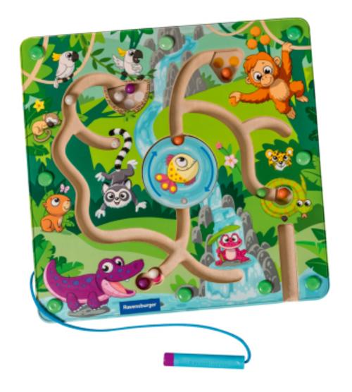 play+ Magnetisches Holz-Labyrinth: Dschungel