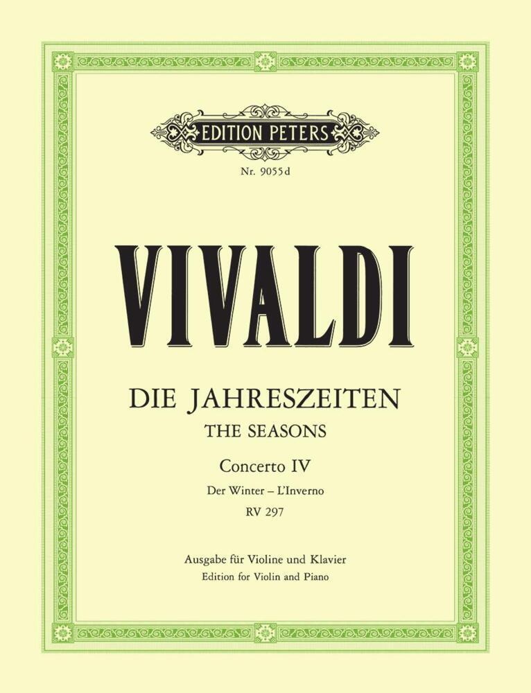 Buchcover: Die vier Jahreszeiten: Konzert für Violine, Streicher und Basso continuo f-Moll op. 8 Nr. 4 RV 297 \"Der Winter\"