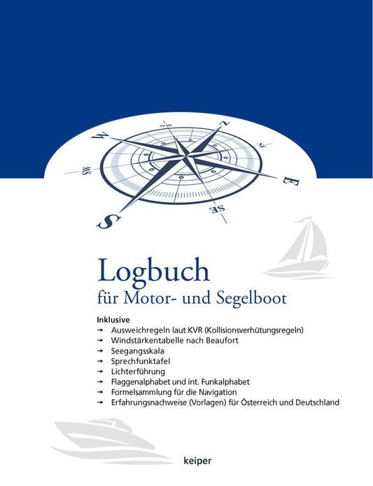 Buchcover: Logbuch für Motorboot und Segelboot