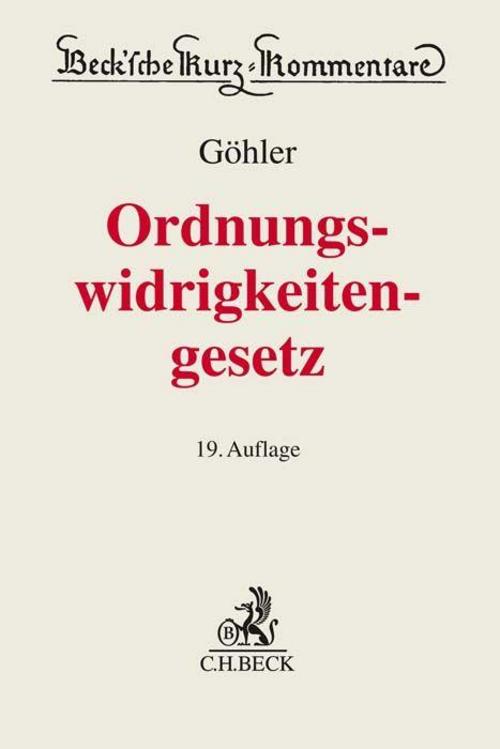 Gesetz über Ordnungswidrigkeiten. OWiG