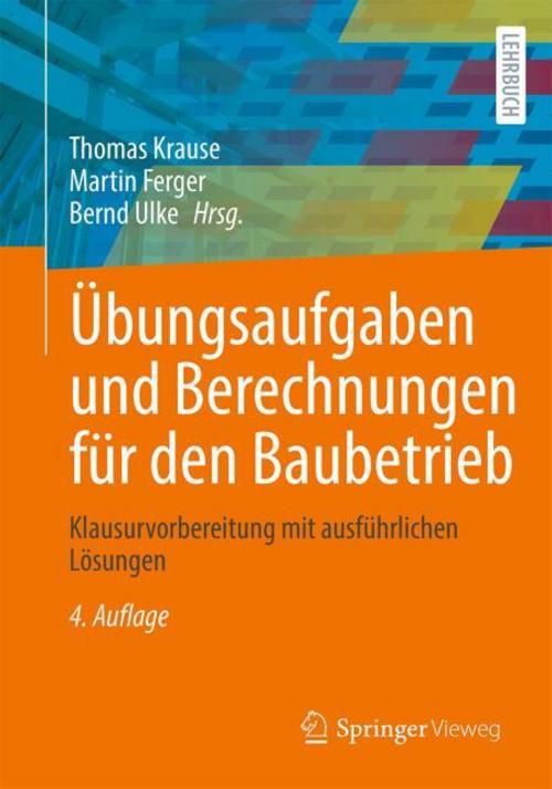 Buchcover: Übungsaufgaben und Berechnungen für den Baubetrieb