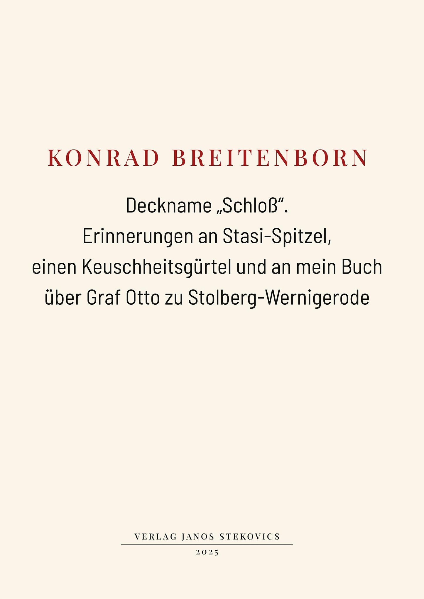 Deckname \"Schloß\".