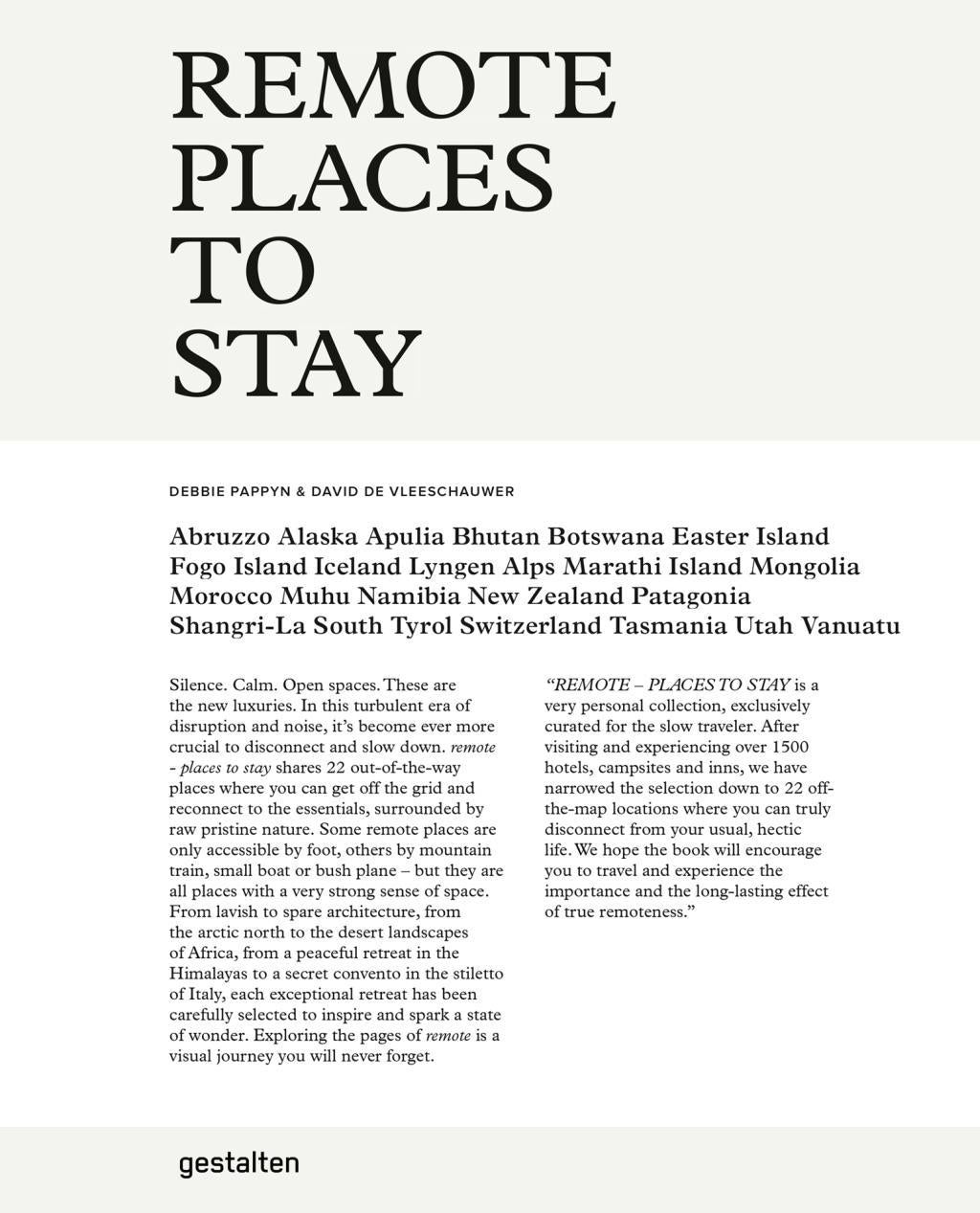 Remote Places To Stay