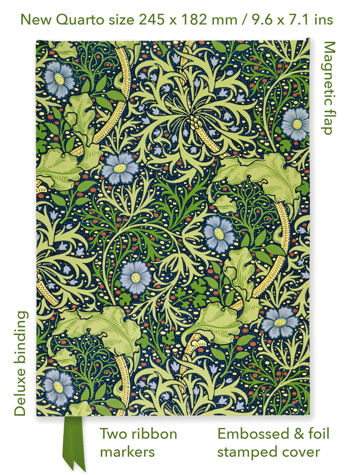 Buchcover: William Morris: Seaweed (Foiled Quarto Journal)