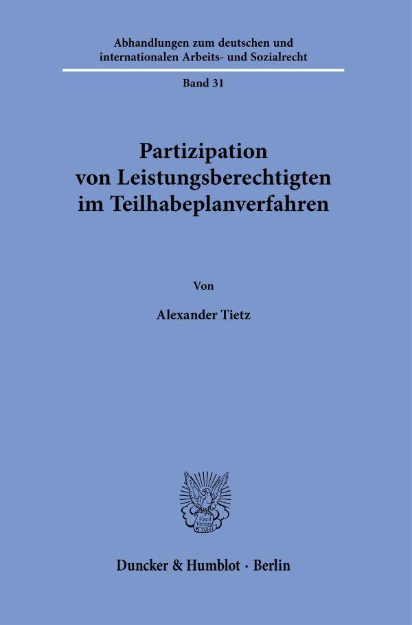 Partizipation von Leistungsberechtigten im Teilhabeplanverfahren