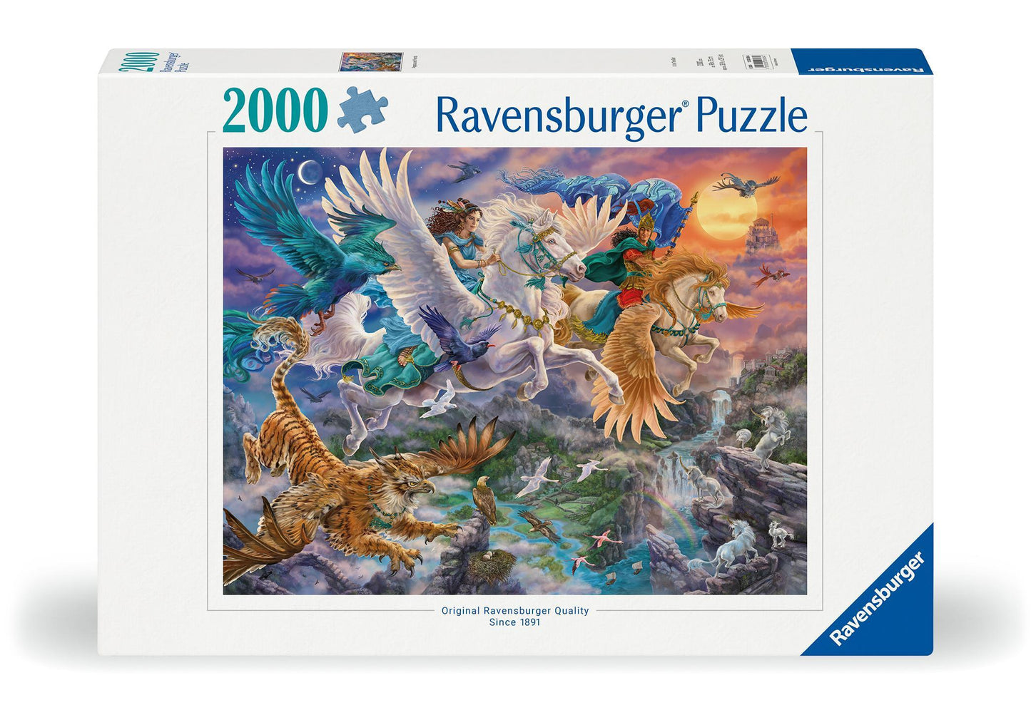 Erwachsenenpuzzle 2000 Teile - Auf dem Pegasus durch die Lüfte