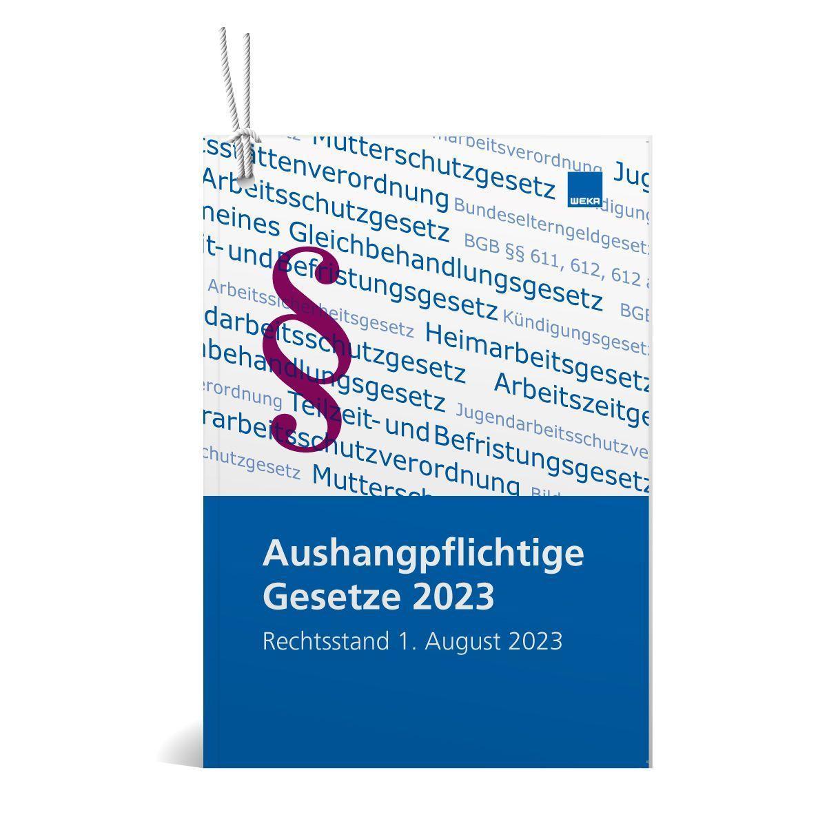 Aushangpflichtige Gesetze 2023