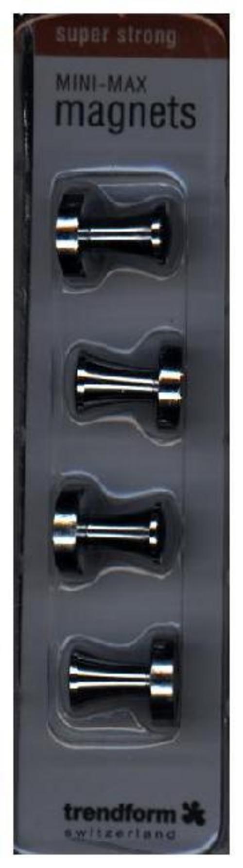 Superstrong Magnets MINI-MAX 4er Set silber