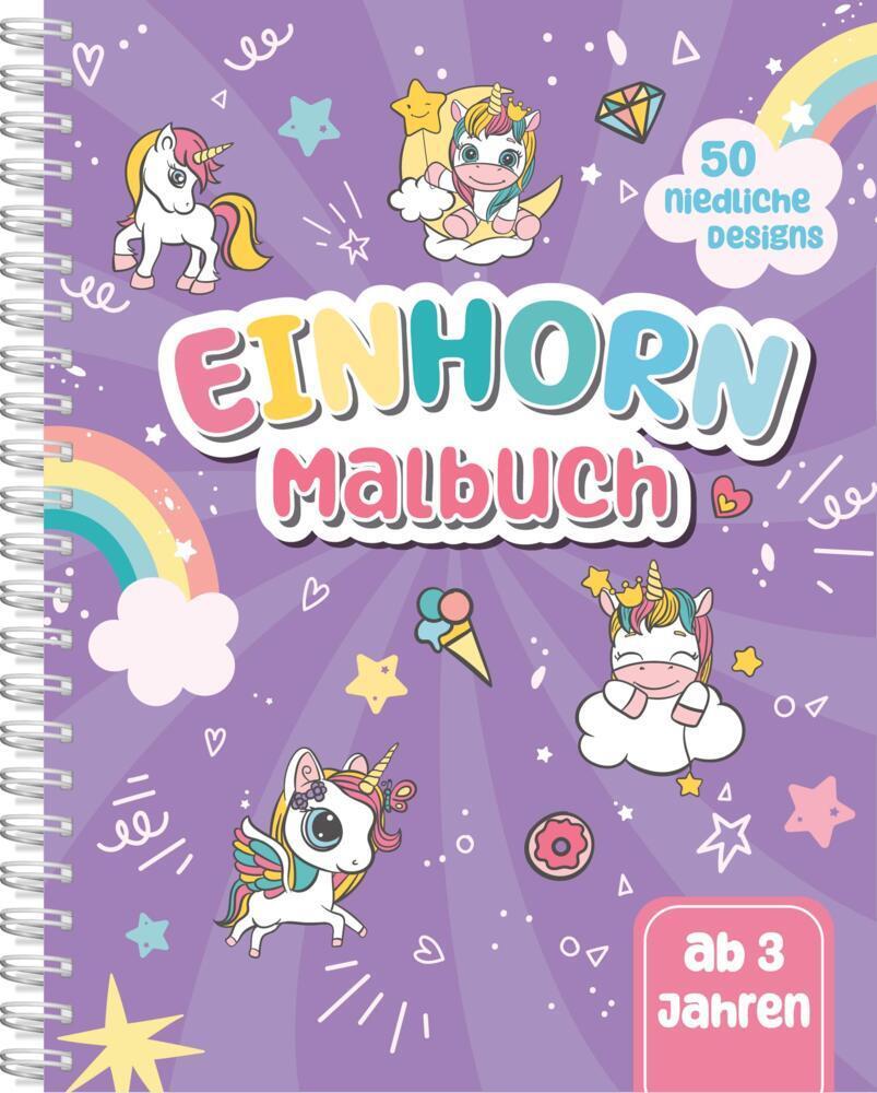 Buchcover: Einhorn-Malbuch für Kinder ab 3 Jahren