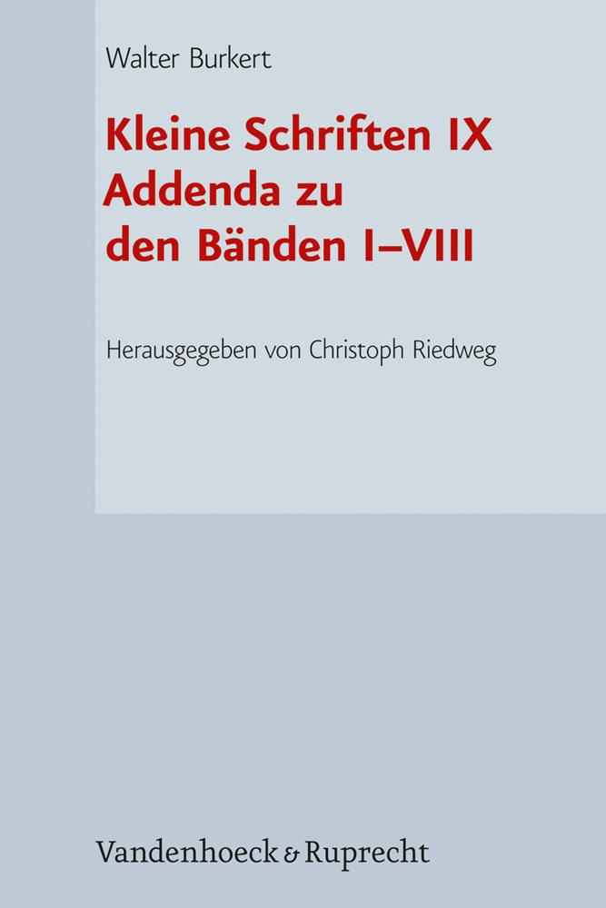 Kleine Schriften IX