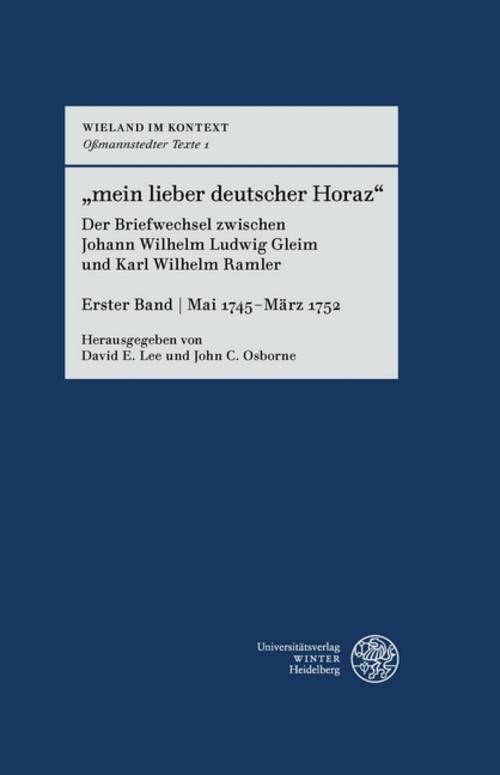 \"mein lieber deutscher Horaz\"