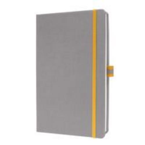 Buchcover: Notizbuch Linescape A5 kariert hellgrau/gelb