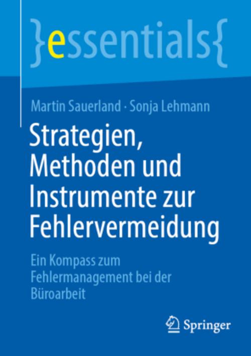 Buchcover: Strategien, Methoden und Instrumente zur Fehlervermeidung