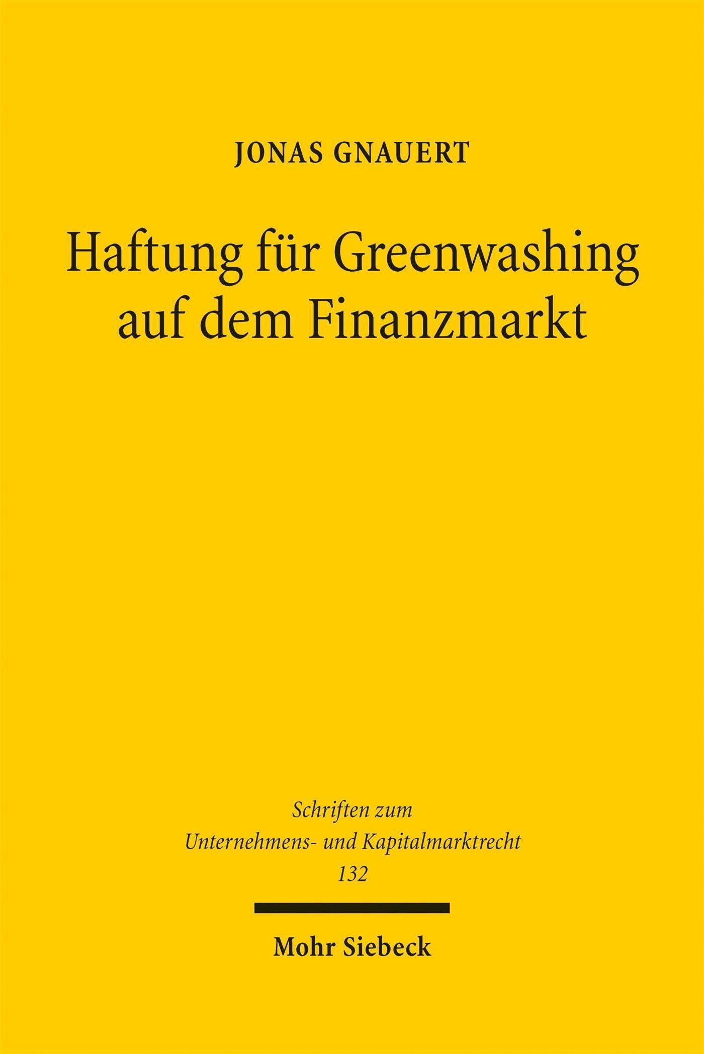Haftung für Greenwashing auf dem Finanzmarkt