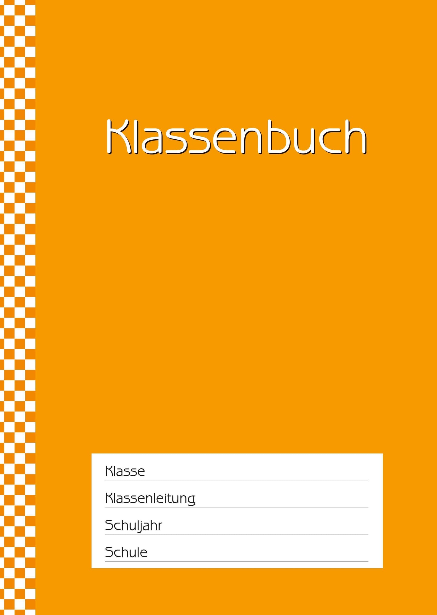 Klassenbuch \"Standard\", Umschlagfarbe: orange