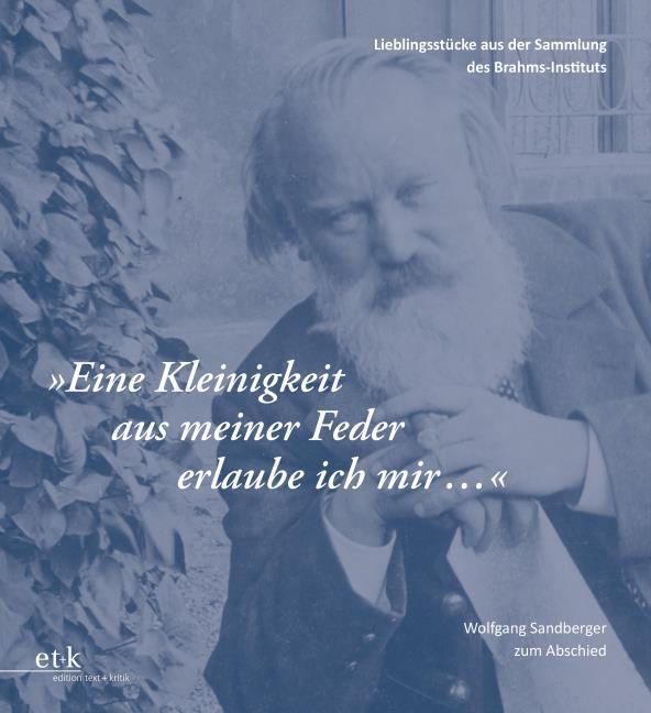 \"Eine Kleinigkeit aus meiner Feder erlaube ich mir ...\"