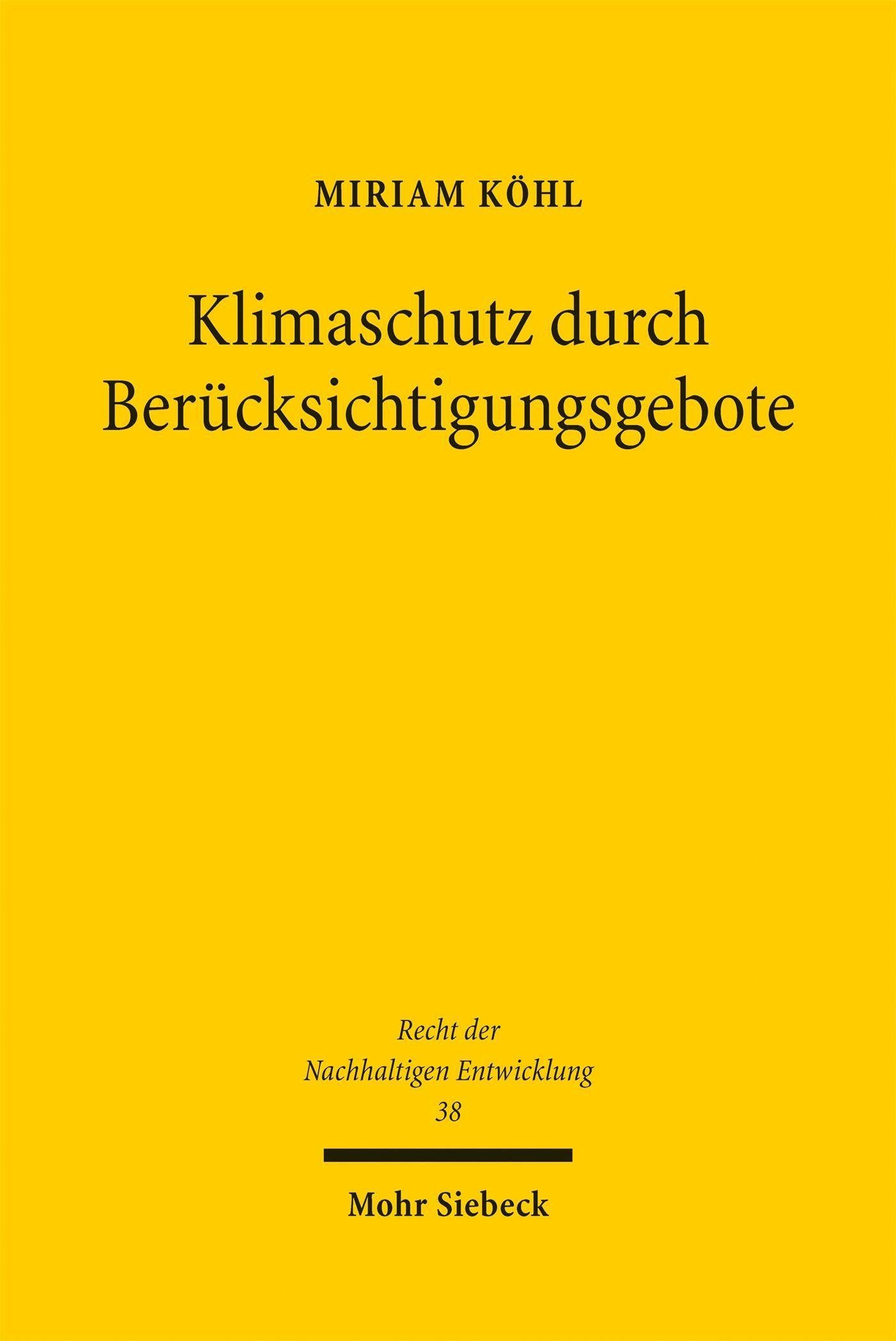 Klimaschutz durch Berücksichtigungsgebote