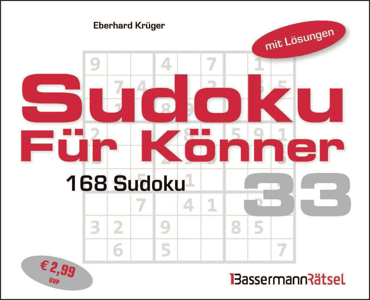 Buchcover: Sudoku für Könner 33 (5 Exemplare à 2,99 EUR)
