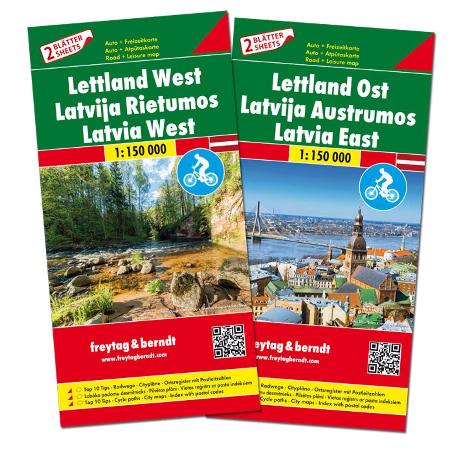 freytag & berndt Straßenkarte Lettland Set 1:150.000