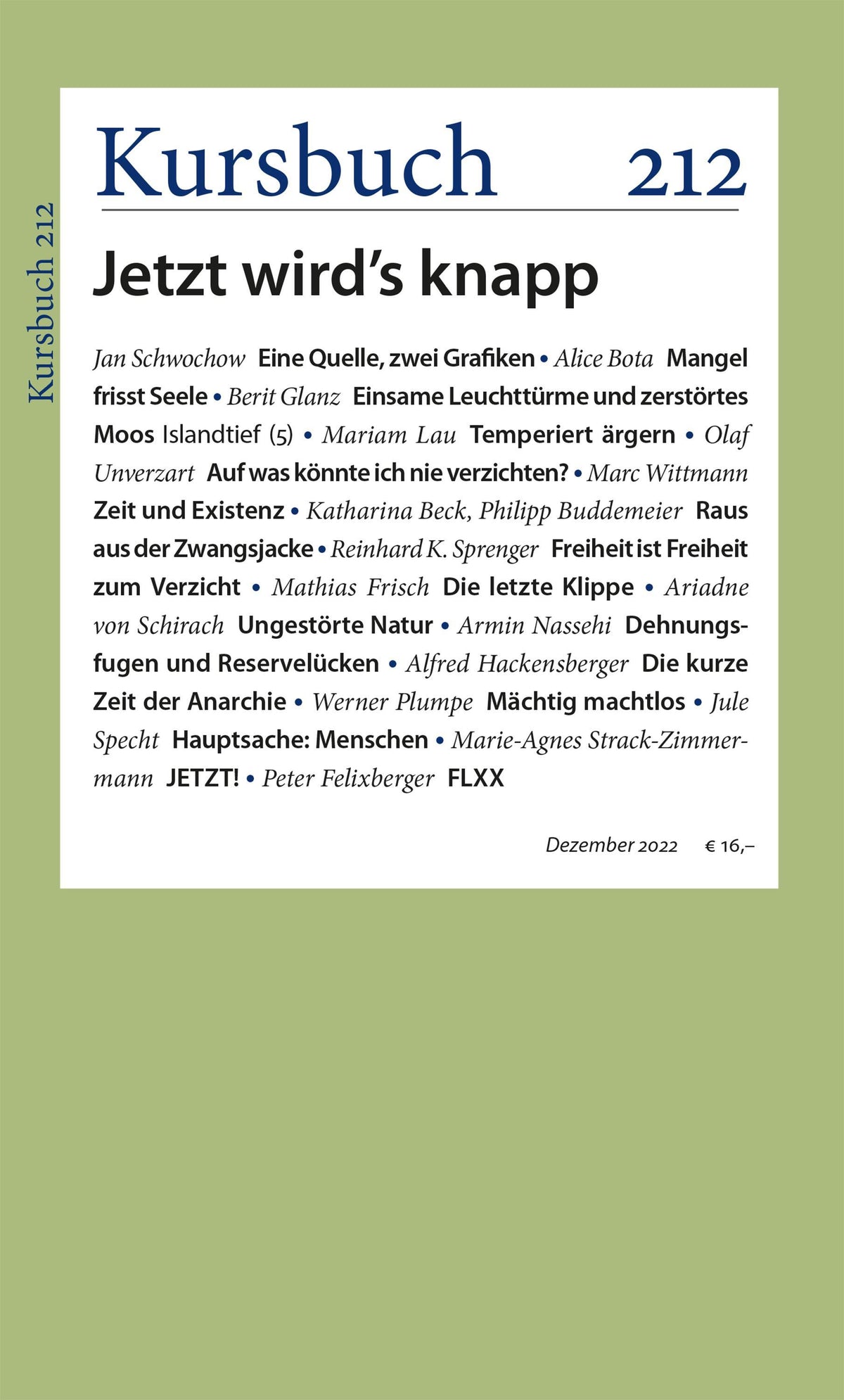 Buchcover: Kursbuch 212