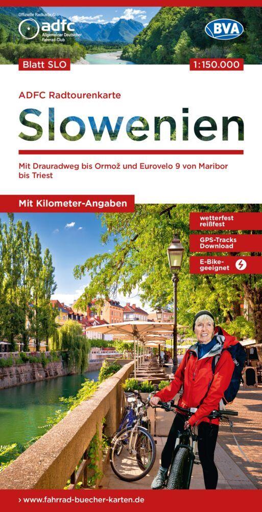 BVA ADFC Radtourenkarte Slowenien 1:150.000