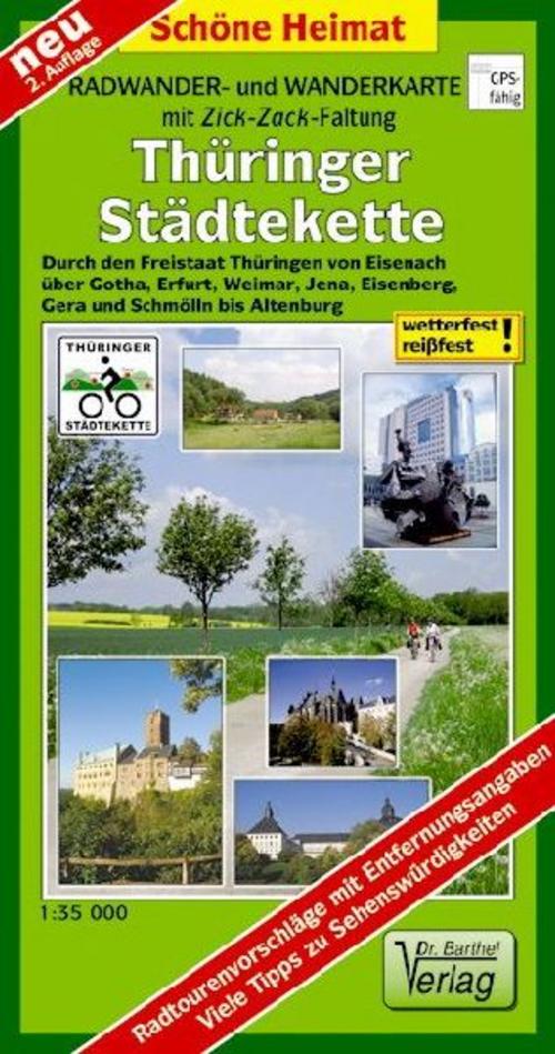 Thüringer Städtekette Radwander- und Wanderkarte 1 : 35 000