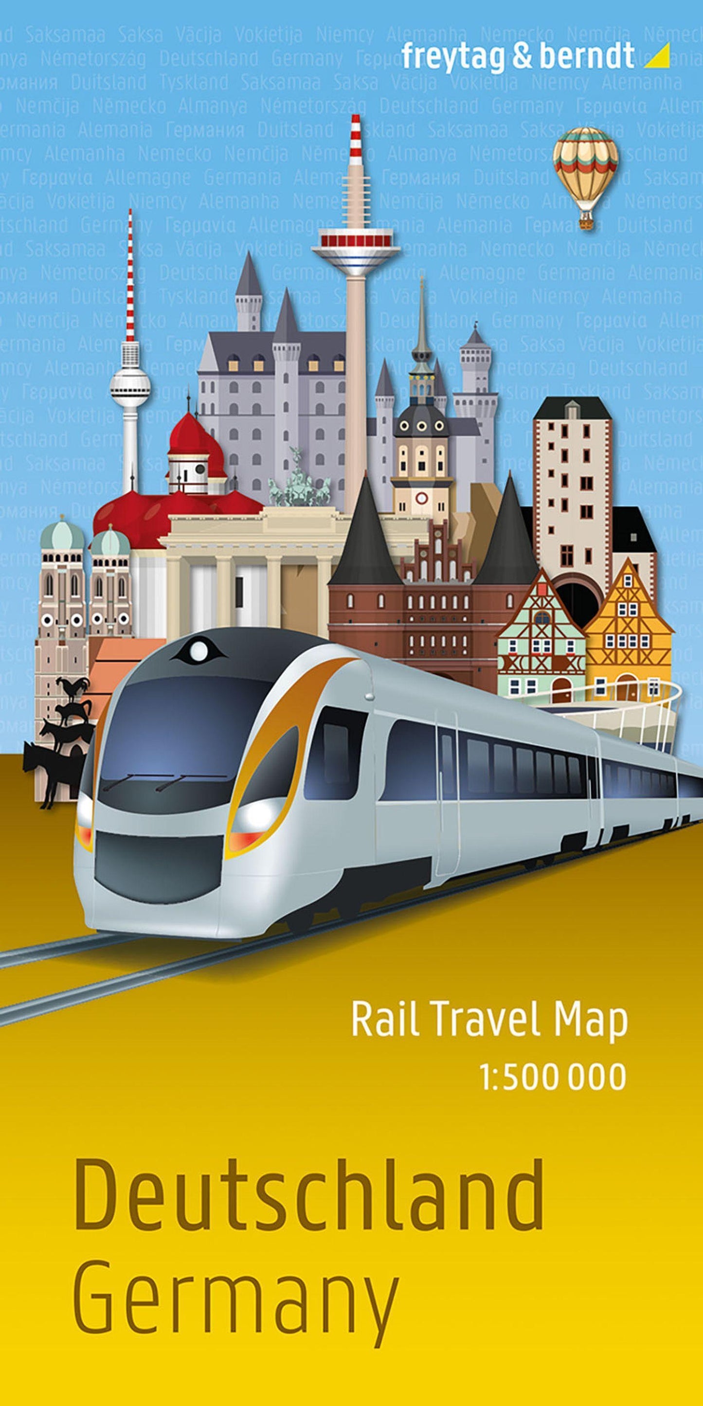 freytag & berndt Rail Travel Map Deutschland 1:500.000