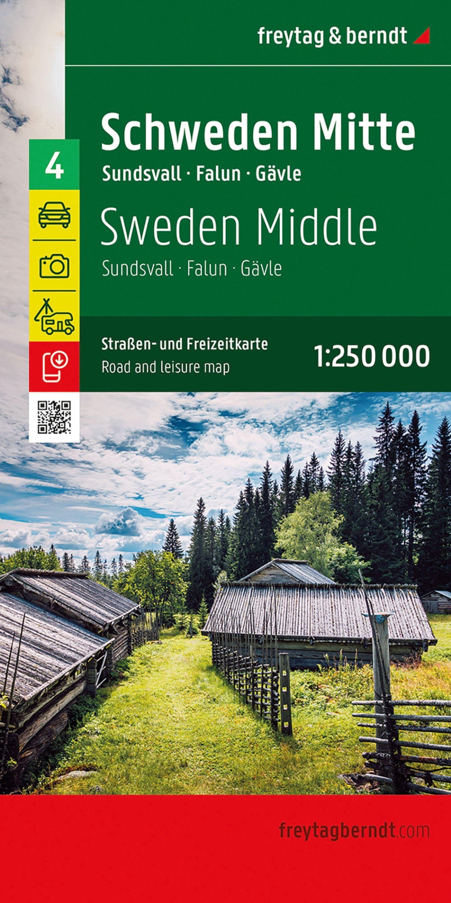 freytag & berndt Straßenkarte Schweden Mitte 1:250.000