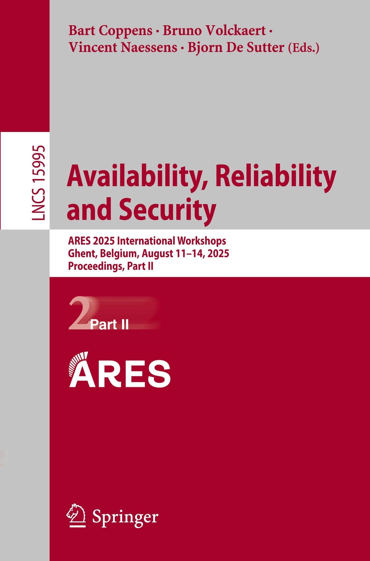Buchcover: Availability, Reliability and Security