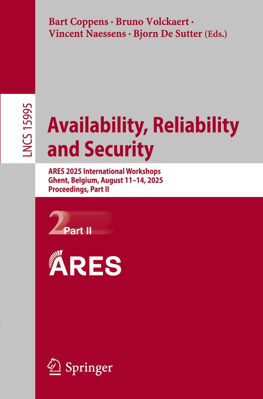 Buchcover: Availability, Reliability and Security