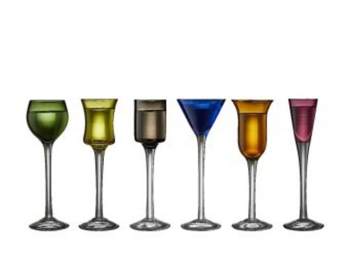 Schnappsglas 6 Stck. ass. Farben