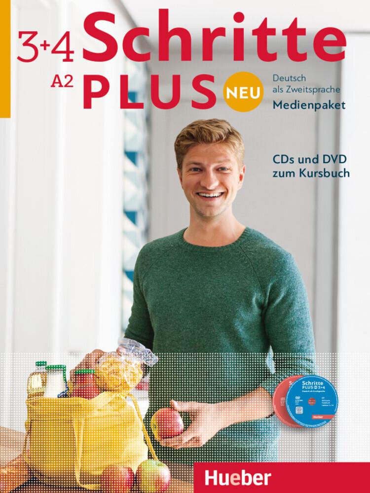Schritte plus Neu - Medienpaket, CDs und DVD zum Kursbuch.Bd.3+4