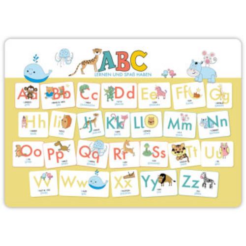 Buchcover: Hochwertiges ABC-Mini-Lernposter der Tiere