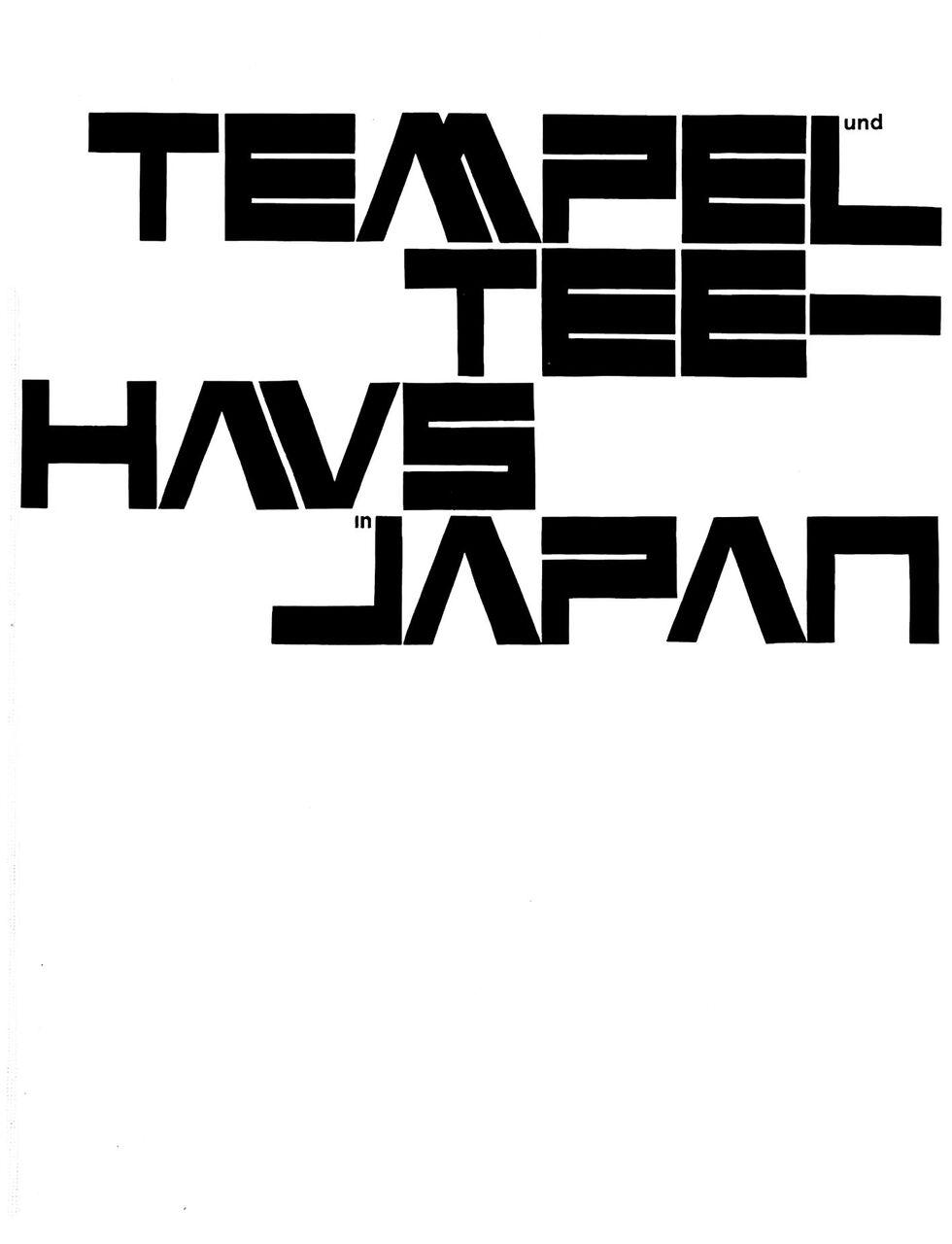 Buchcover: Tempel und Teehaus in Japan