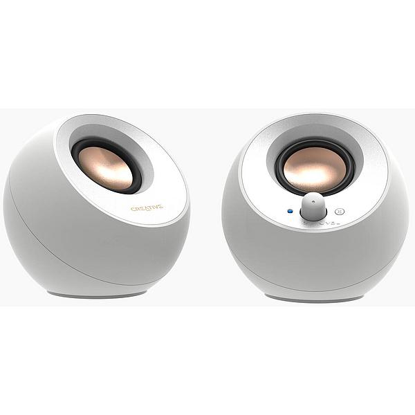 CREATIVE Pebble V3 2.0 Lautsprecher, Bluetooth 5.0, USB Audio, weiss
