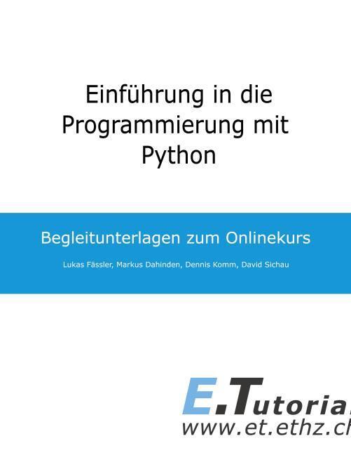 Einführung in die Programmierung mit Python
