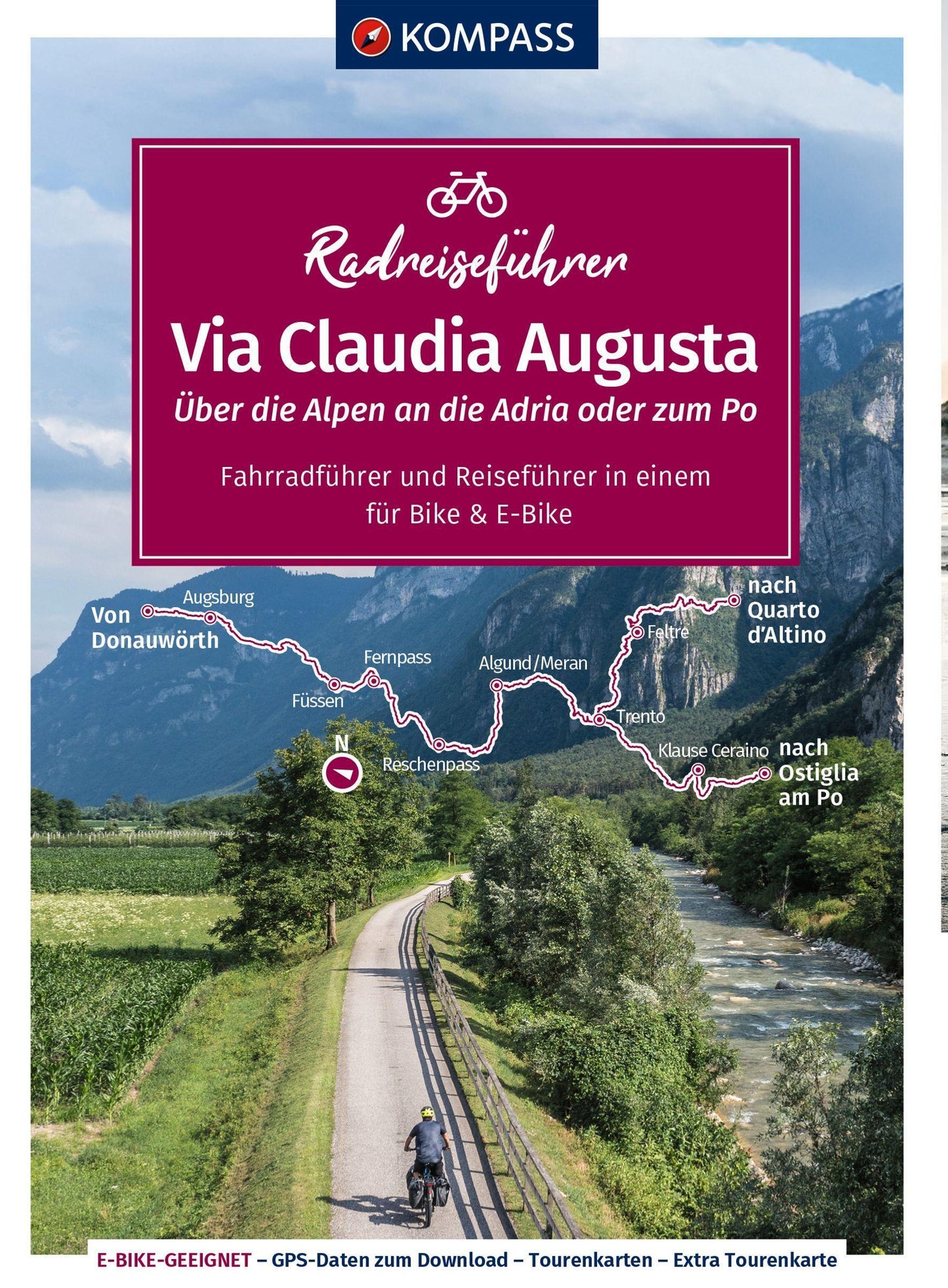 KOMPASS Radreiseführer Via Claudia Augusta