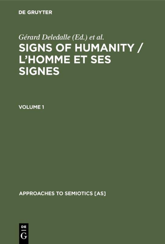 Buchcover: Signs of Humanity / L'homme et ses signes