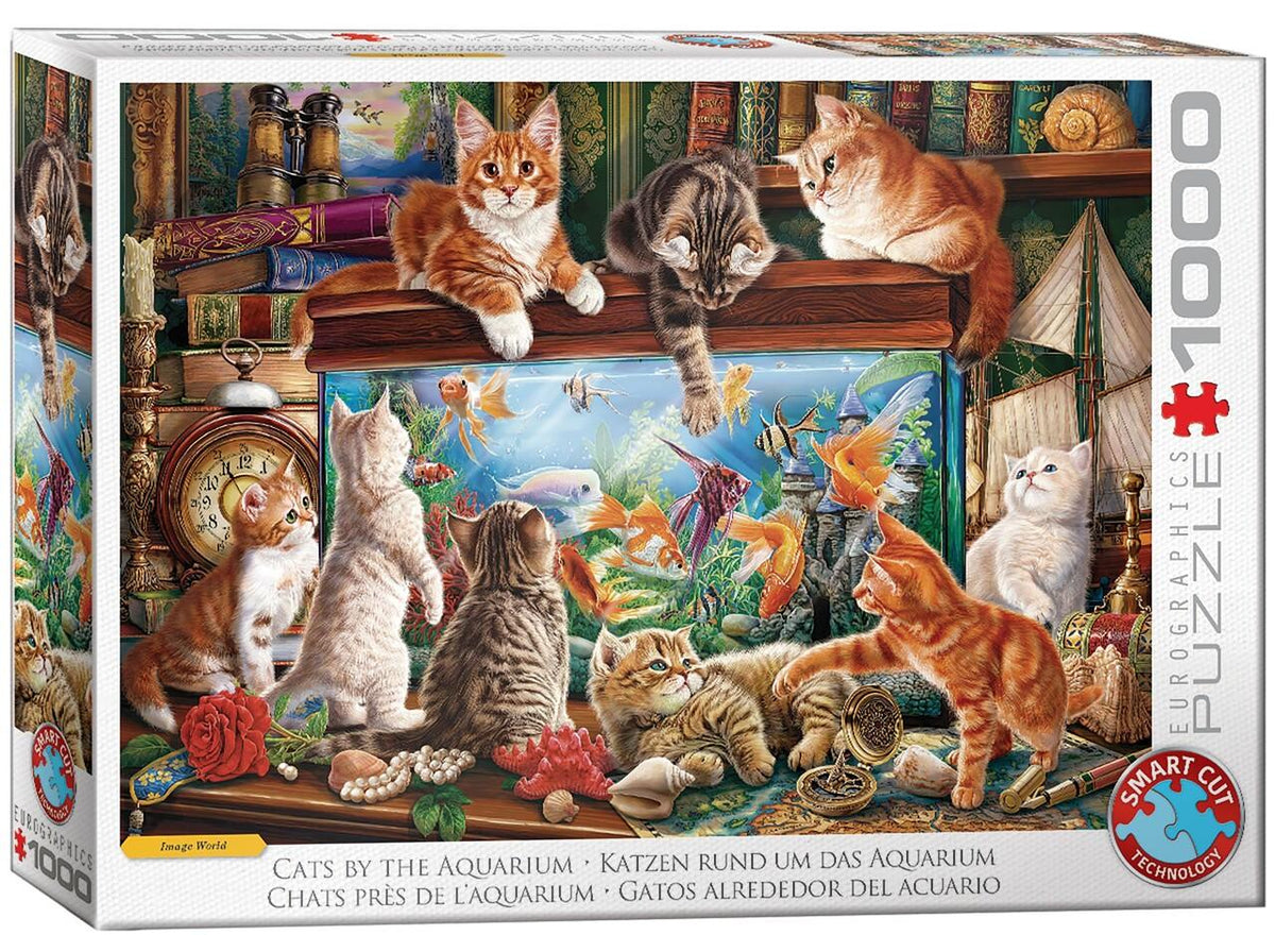 Buchcover: Katzen rund um das Aquarium