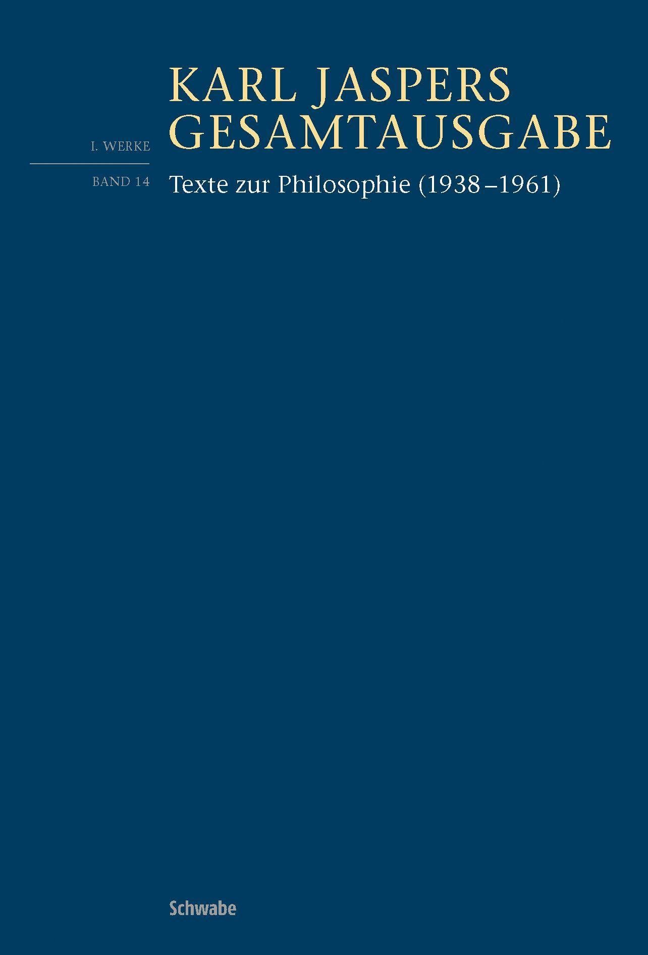 Texte zur Philosophie (1938-1961)